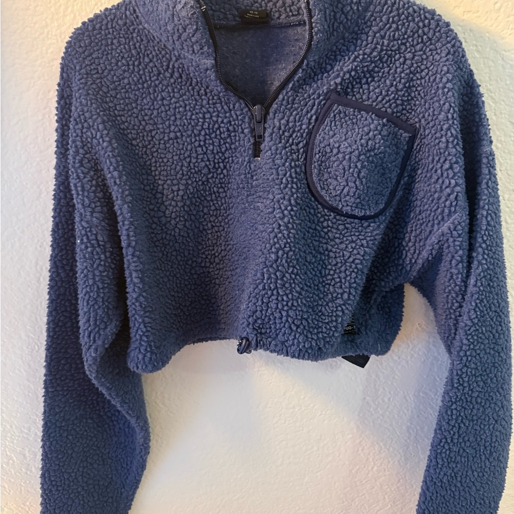 Urban Outfitters Navy Sherpa Hoodie